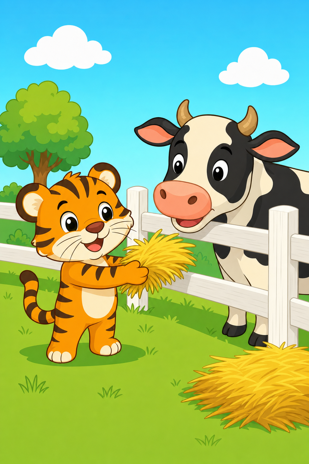 zephyr tiger visits the farm