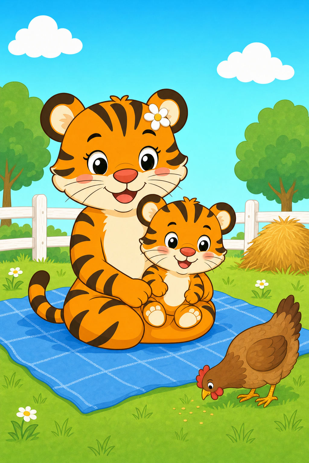 zephyr tiger visits the farm