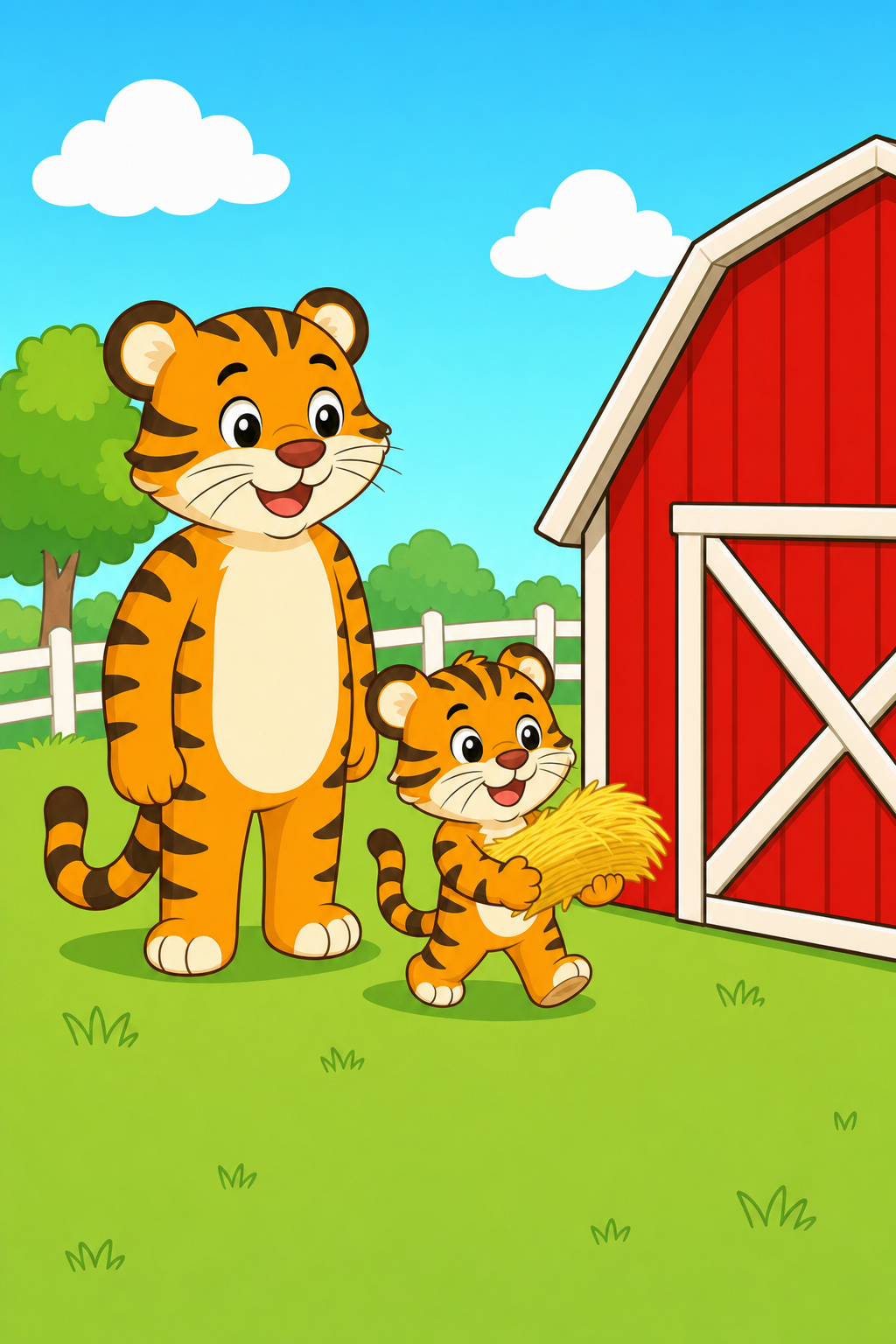 zephyr tiger visits the farm