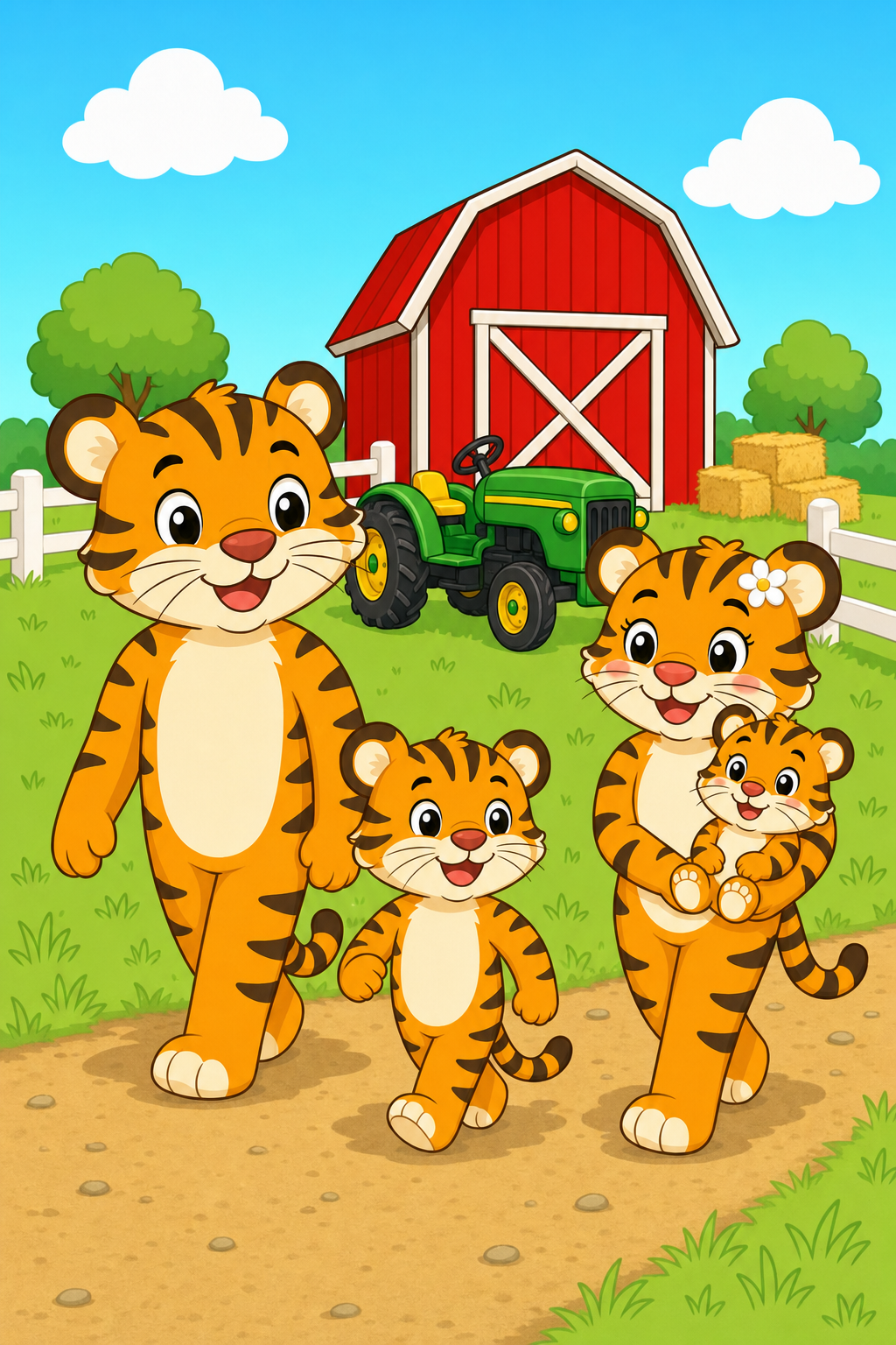 zephyr tiger visits the farm