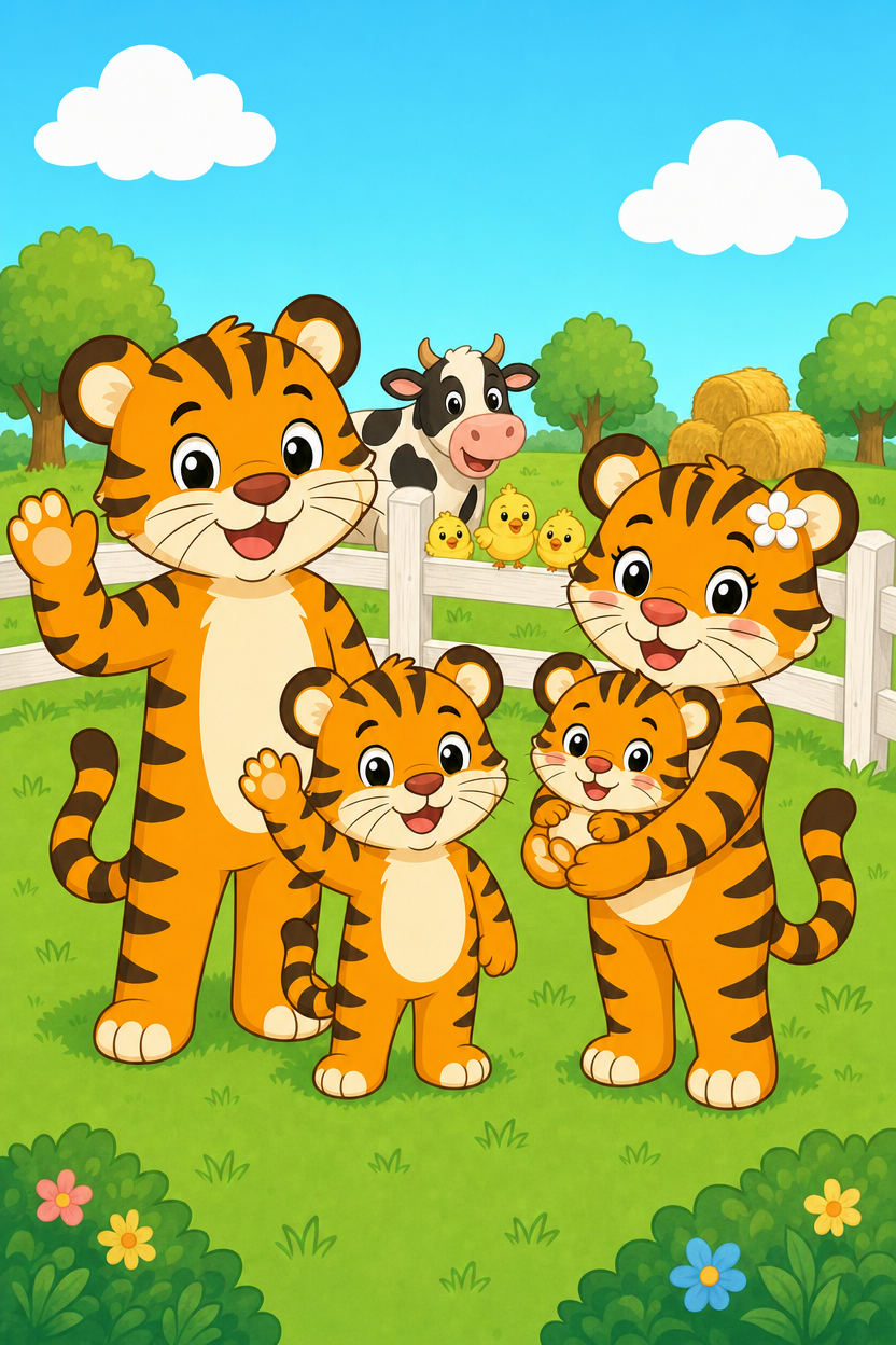 zephyr tiger visits the farm