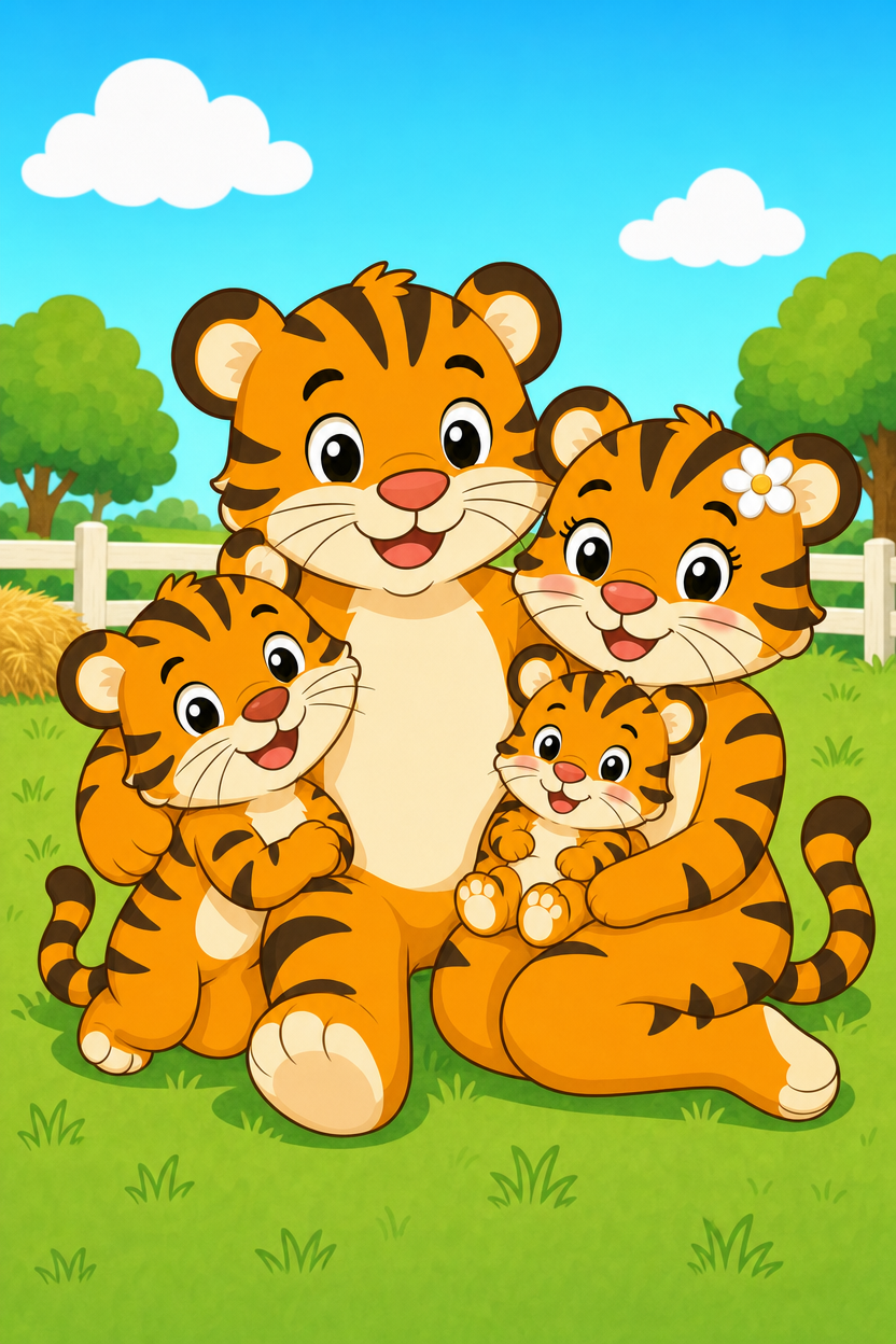 zephyr tiger visits the farm