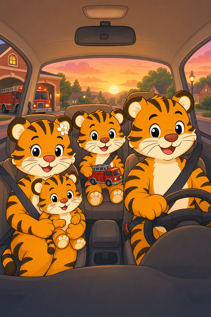 zephyr tiger visits the fire station