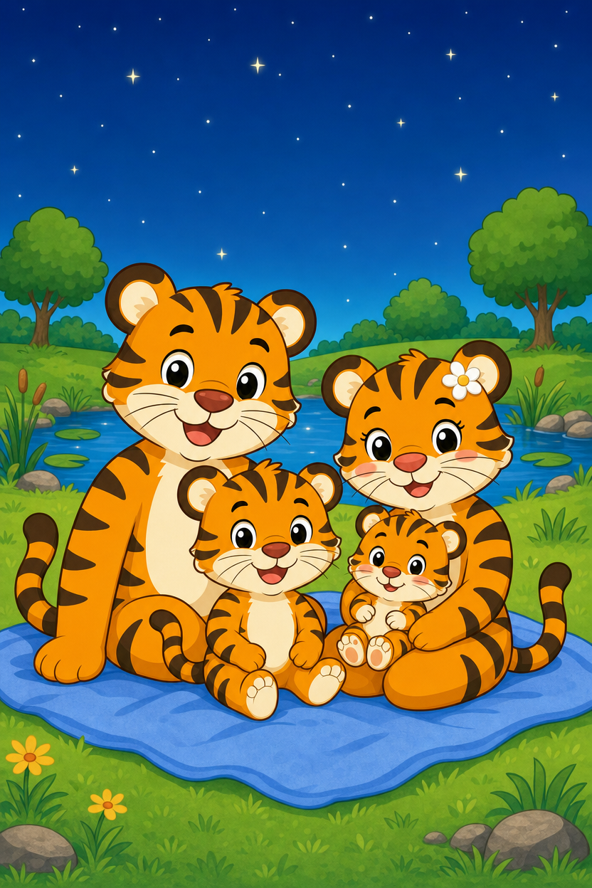 zephyr tiger visits the pond