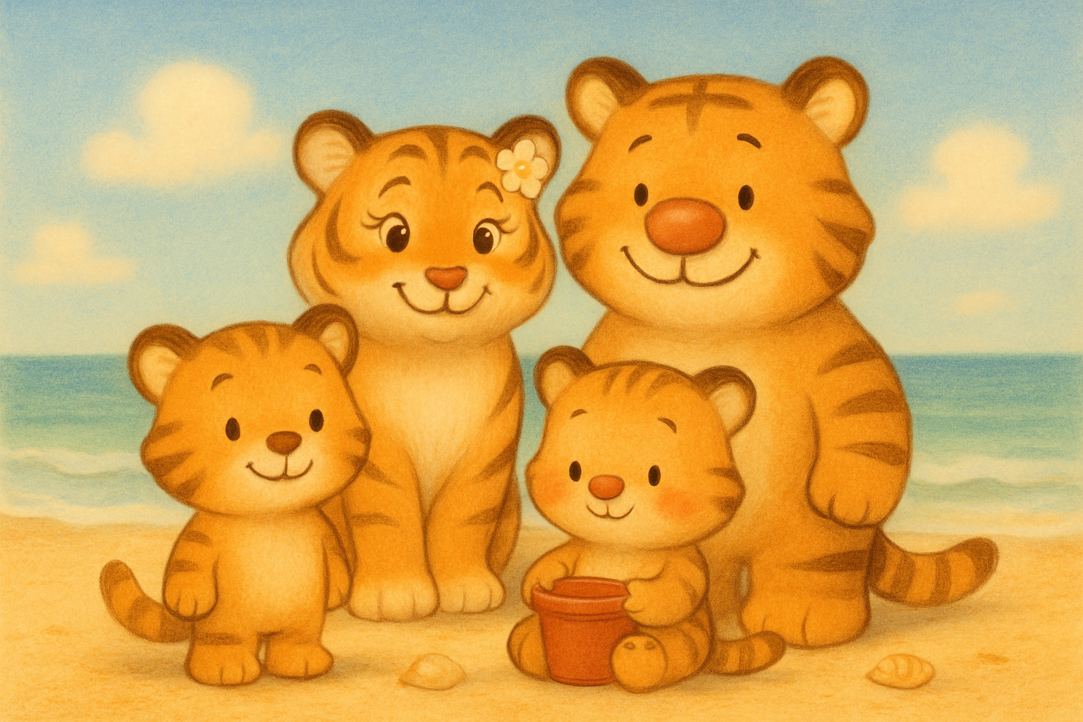 zephyr tiger and the seaside shore