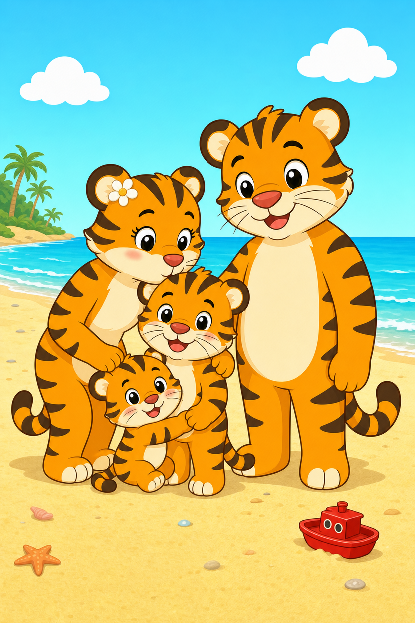 zephyr tiger and the seaside shore