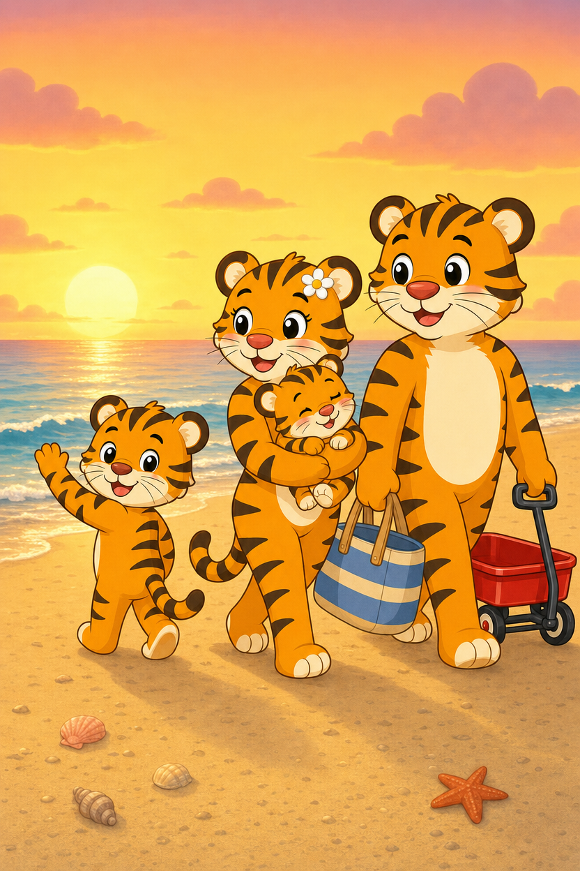 zephyr tiger and the seaside shore
