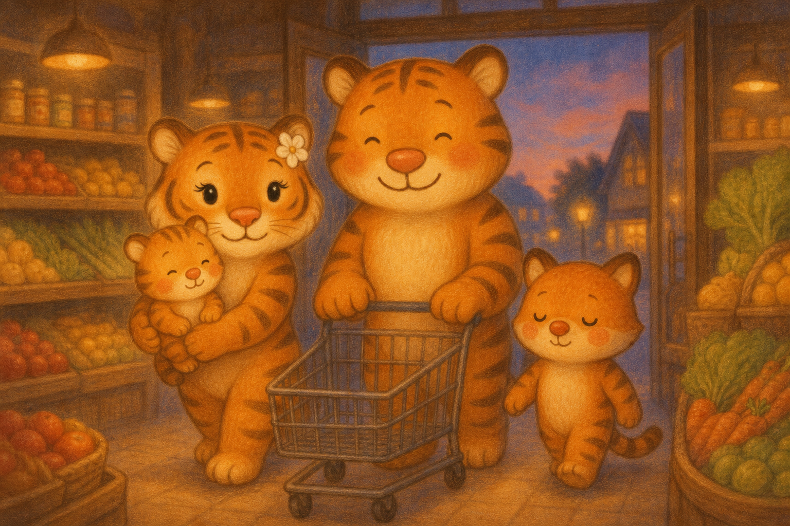 zephyr tiger at the grocery store