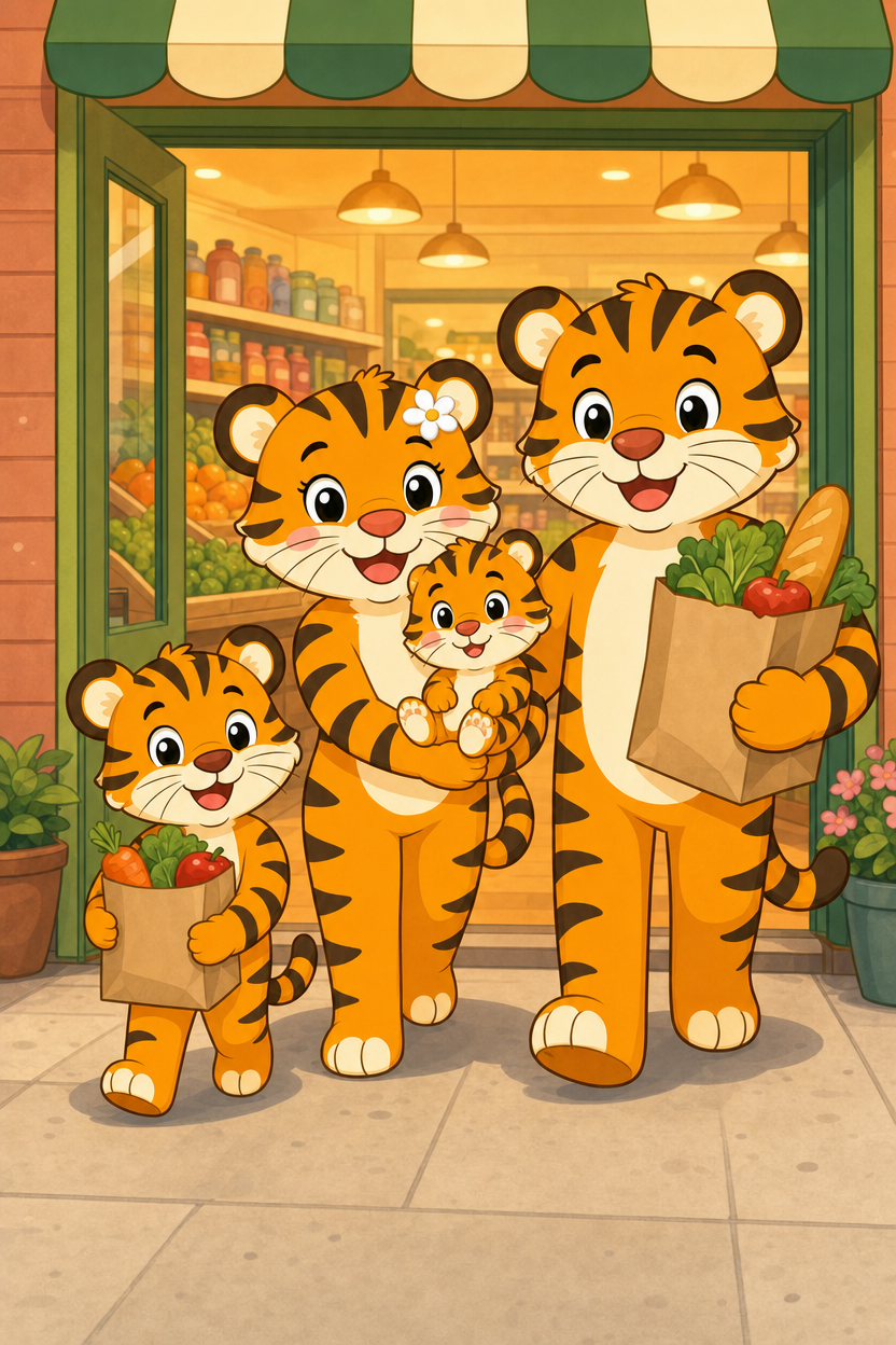 zephyr tiger at the grocery store